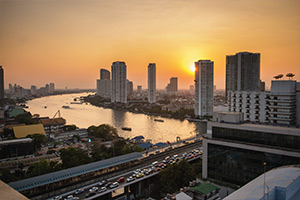 Sonnenuntergang in Bangkok
