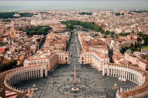 Blick auf den Petersplatz