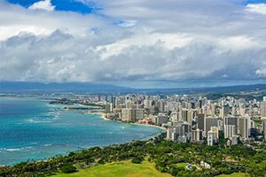 Blick auf Honolulu