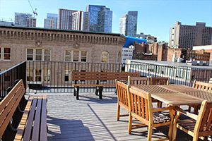 Dachterrasse Sprachschule Boston
