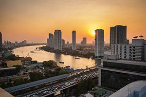 Sonnenuntergang in Bangkok
