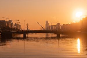 Dublin im Sonnenuntergang