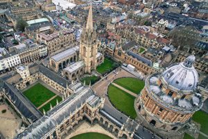 Universitätsstadt Oxford von oben